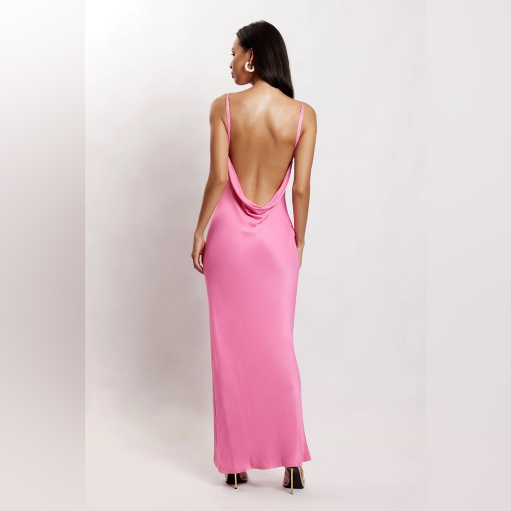 Meshki Jade Cowl Neck Backless Maxi Dress